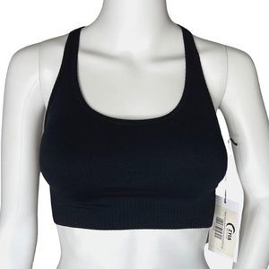 Zyia Sports Bra Womens XS Black Angle Grid Performance Bra Workout‎ Athleisure